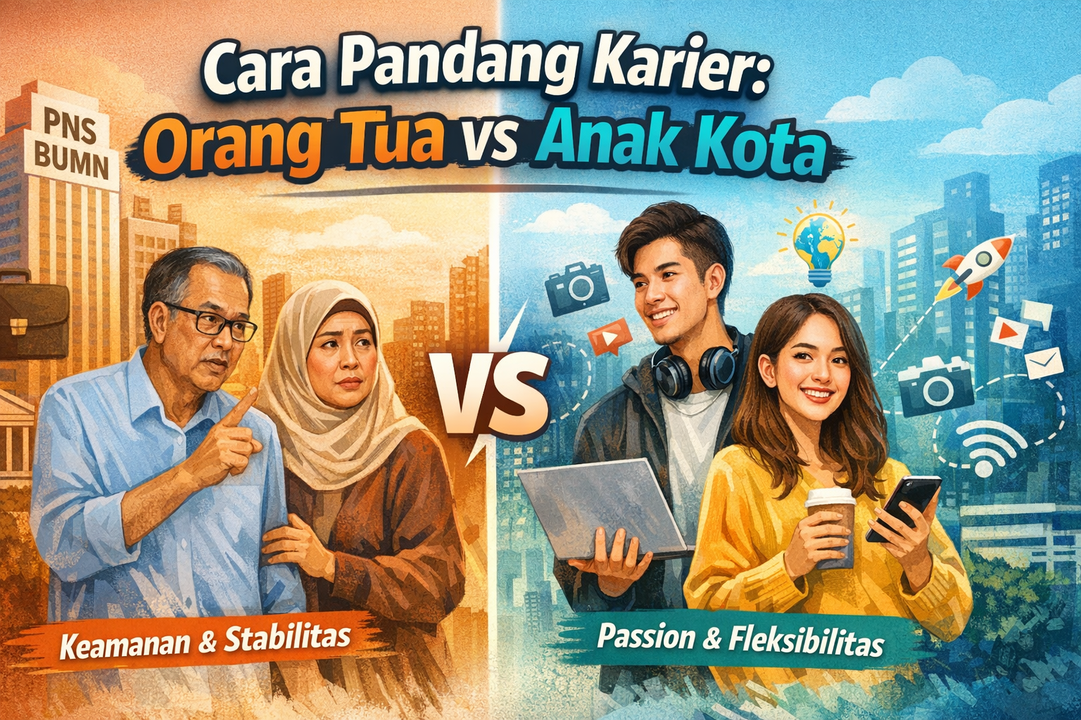 Cara Pandang Karier: Orang Tua vs Anak Kota