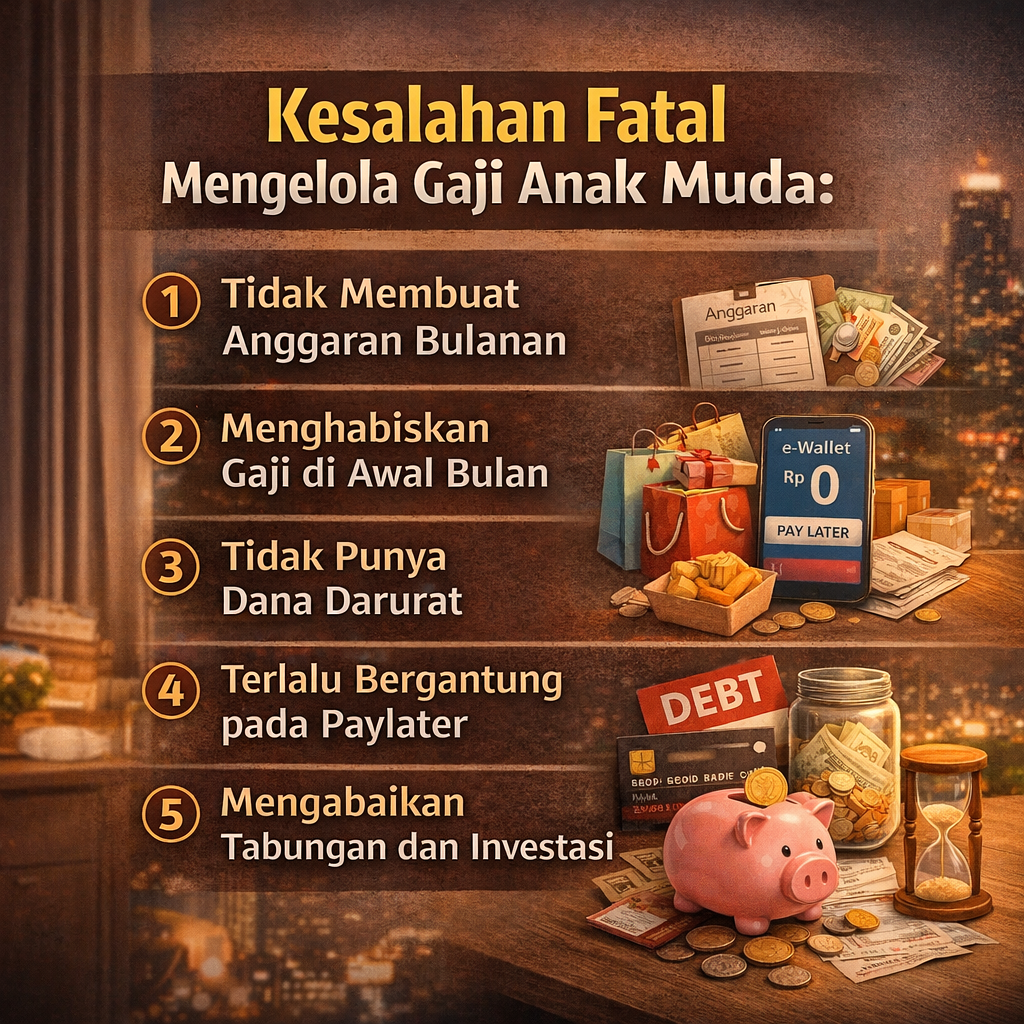 Kesalahan Fatal Mengelola Gaji Anak Muda