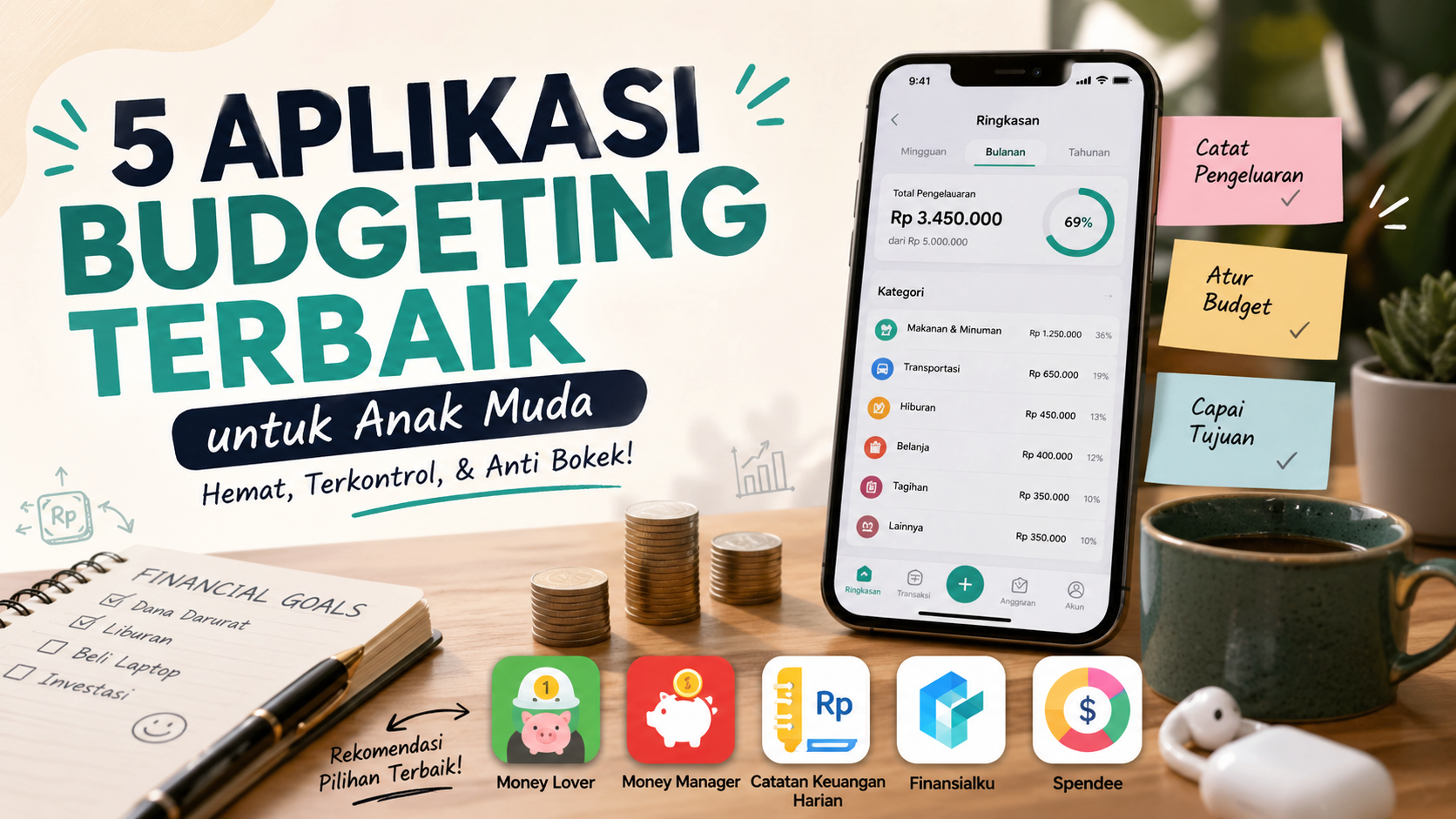 5 Aplikasi Budgeting Paling Recommended untuk Anak Muda Anti Boros