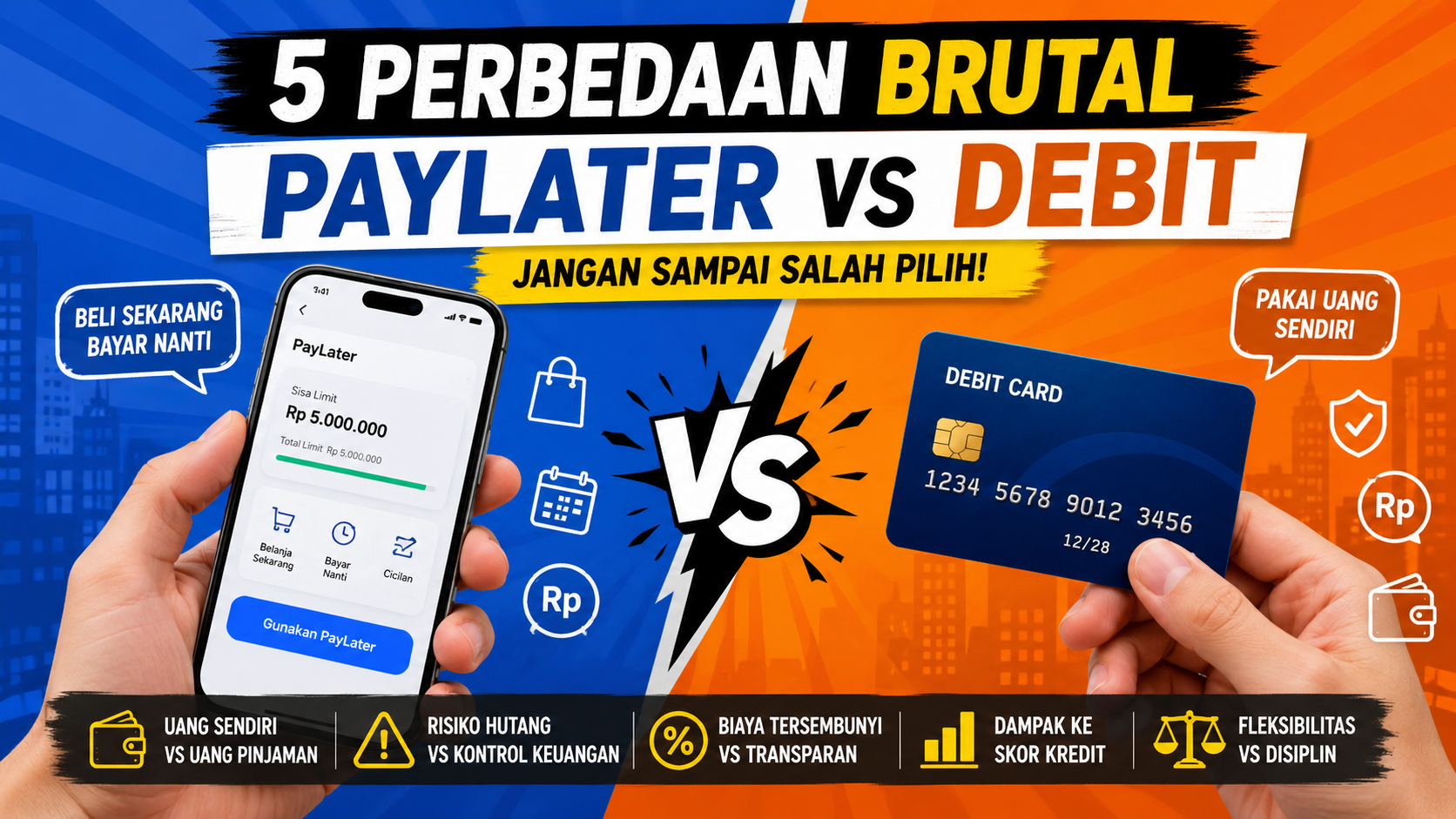 5 Perbedaan Brutal PayLater vs Debit (Jangan Sampai Salah Pilih!)