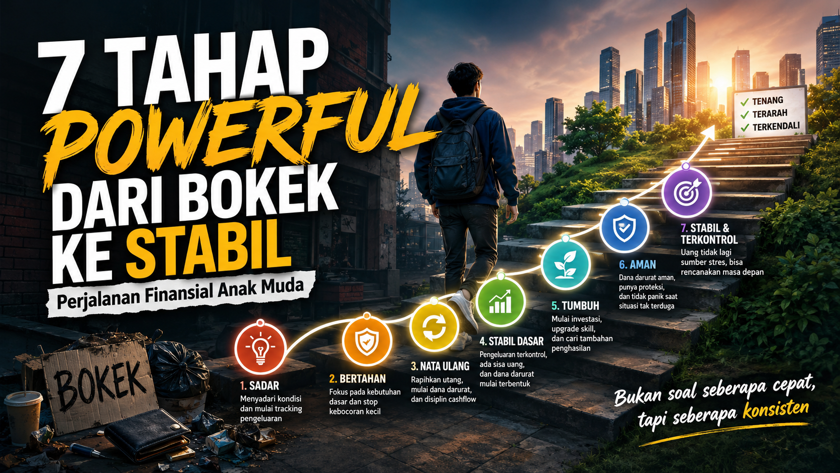 7 Tahap Powerful dari Bokek ke Stabil: Perjalanan Keuangan Anak Muda